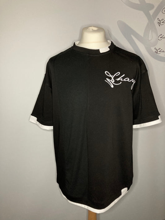 SKATER  STYLE SHORT SLEEVE T-SHIRT BLACK